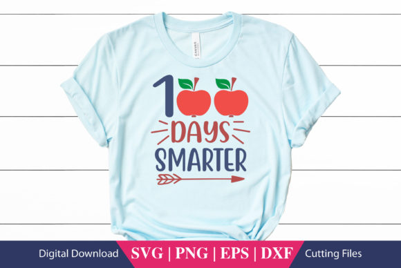 100 Days Smarter School SVG Cut File for Crafts and Graphics