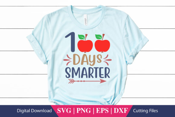 100 Days Smarter School SVG File: A Graphic Design Asset for Crafts and Creative Projects