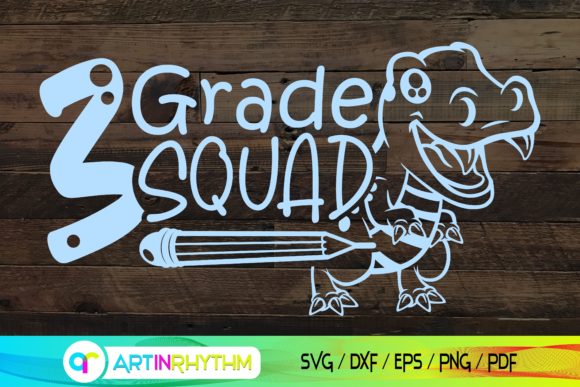 3rd Grade Dinosaur Svg, Grade School Svg