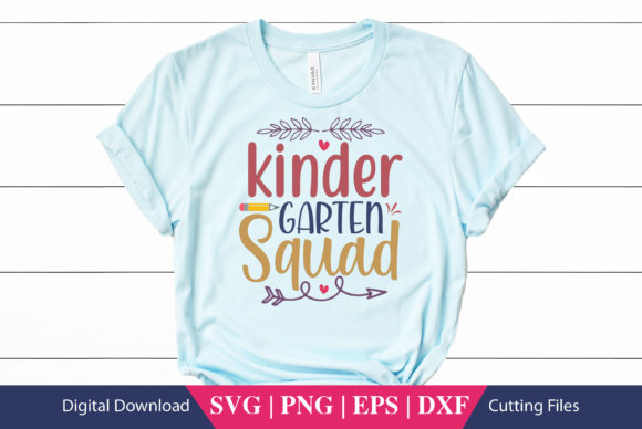 Kindergarten Squad School SVG File for Crafts and Graphics Projects
