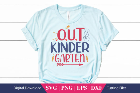 Out Kindergarten School SVG File: A Practical Graphic Design Asset for Crafts and Merch
