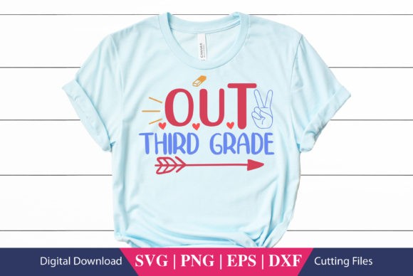 Out Third Grade School SVG File: A Versatile Graphic Design Asset for Crafts and Local Businesses