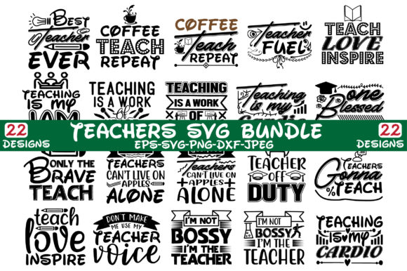 Teacher SVG Bundle: A Graphic Design Asset for Crafts and Local Business Branding