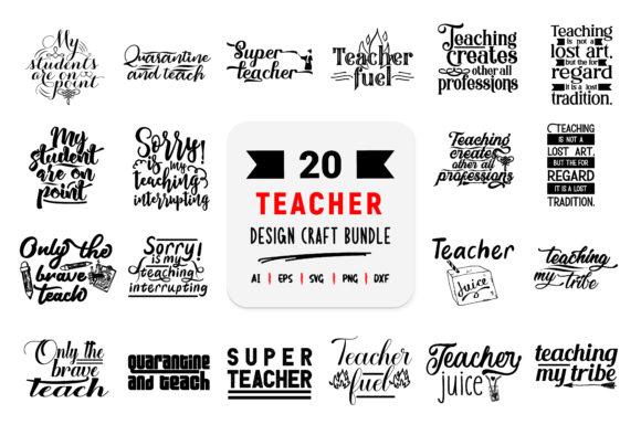 Teacher SVG Craft Bundle Vol-02: A Graphics & Crafts Asset for Content Creators
