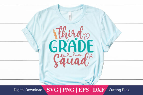 Third Grade Squad School SVG File: A Graphic Design Asset for Crafters